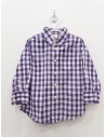 camisa cuadros morados con blanco