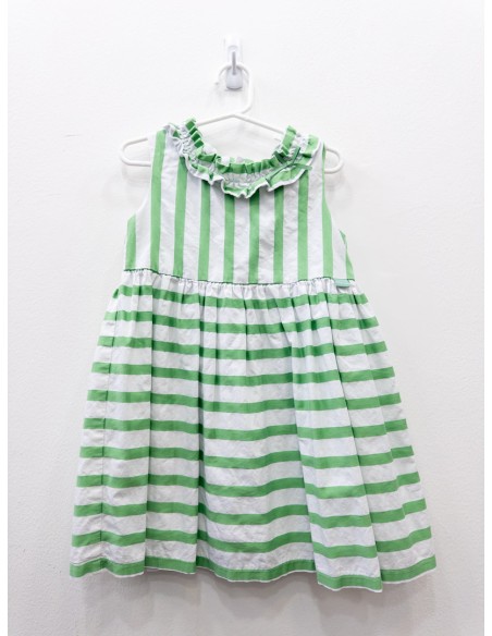 vestido rayas verdes y blancas