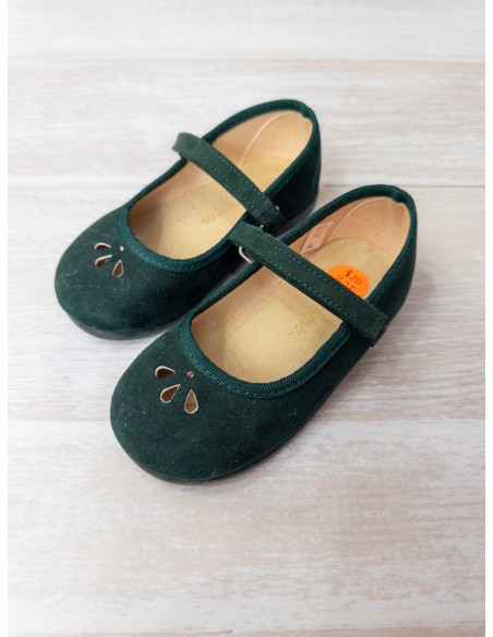 zapatos gamuza verde