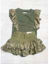 set falda y top verde militar