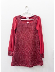 vestido rojo con mangas