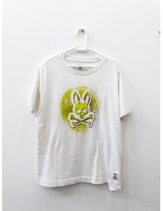 camiseta blanca con logo verde limon