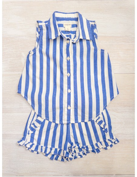 set rayas azules con blanco