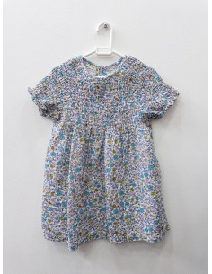 vestido blanco con florcitas color pastel