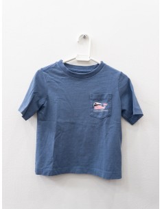 camiseta manga corta azul