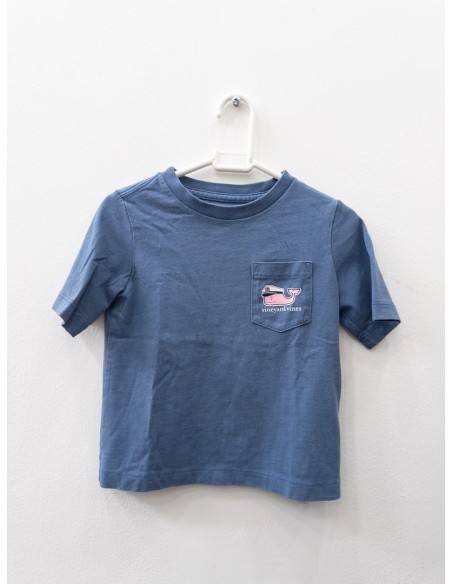 camiseta manga corta azul