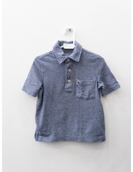 camiseta manga corta azul estilo jean