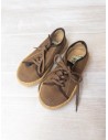 zapatos cafes con base de paja