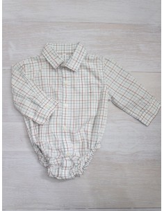 camisa enterizo lineas turquesas y cafes