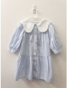 vestido celeste con rayas