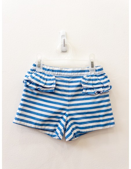 short rayas celestes y blancas