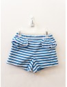 short rayas celestes y blancas
