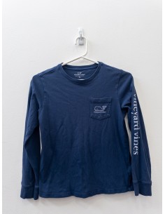 camiseta manga larga azul