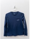 camiseta manga larga azul
