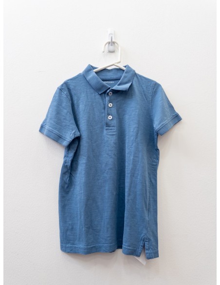 camiseta tipo polo celeste