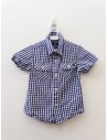 camisa cuadros azules con blanco
