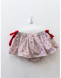 falda flores rojas