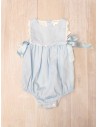 enterizo celeste con lazos celestes