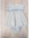 vestido hojas celestes