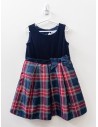 vestido navidad azul con falda navidad
