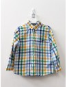 camisa manga larga cuadros verde, azul, celeste