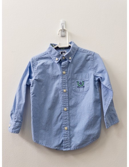 camisa manga larga celeste