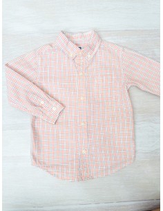 camisa manga larga cuadros rosados