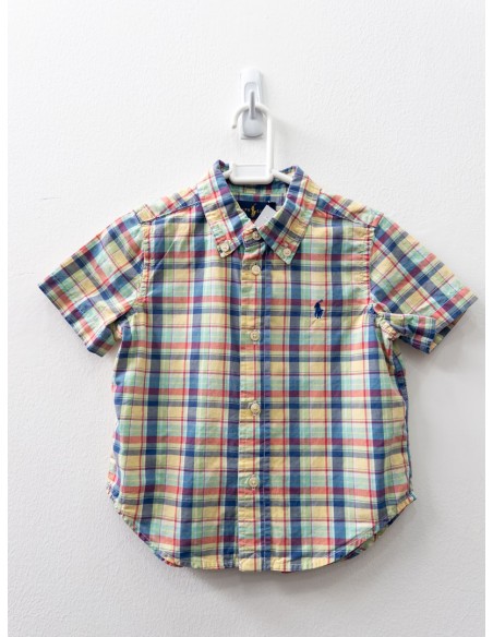 camisa cuadros amarillos, verde, azul, rojo