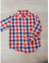 camisa cuadros azules y rojos