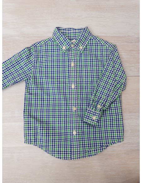 camisa cuadros azules y verdes