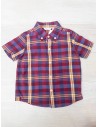 camisa cuadros rojo, morado, amarillo
