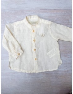 camisa manga larga beige