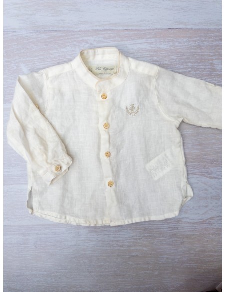 camisa manga larga beige