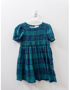 vestido verde con azul
