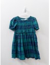vestido verde con azul