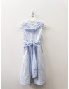 vestido blanco con flores celestes