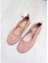 zapatos tela rosados