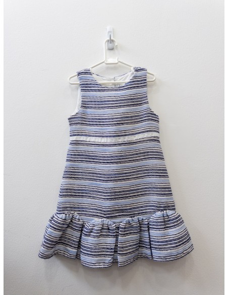 vestido rayas azules y celestes, nuevo
