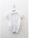 set romper rayas rojas y camisa blanca