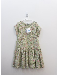 vestido flores verdes