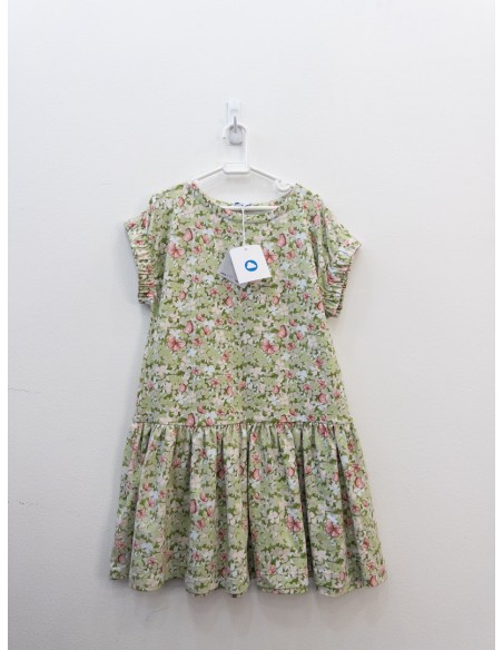 vestido flores verdes
