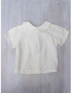 camisa blanca manga corta