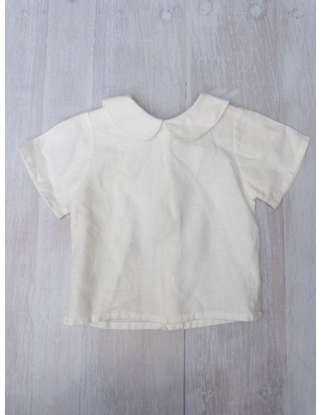 camisa blanca manga corta