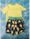 set camisa de agua verde neon y pantalon de baño de limones