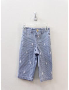 pantalon rayas azules con logo