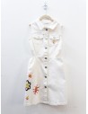 vestido jean blanco con dibujos