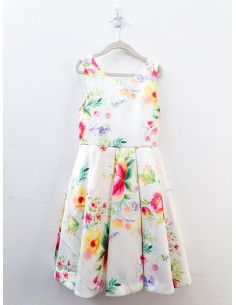 vestido de pintado de acuarelas