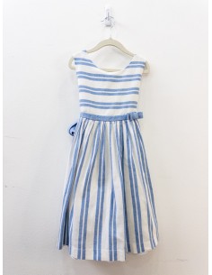 vestido rayas celestes y blancas