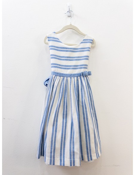 vestido rayas celestes y blancas