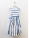 vestido rayas celestes y blancas